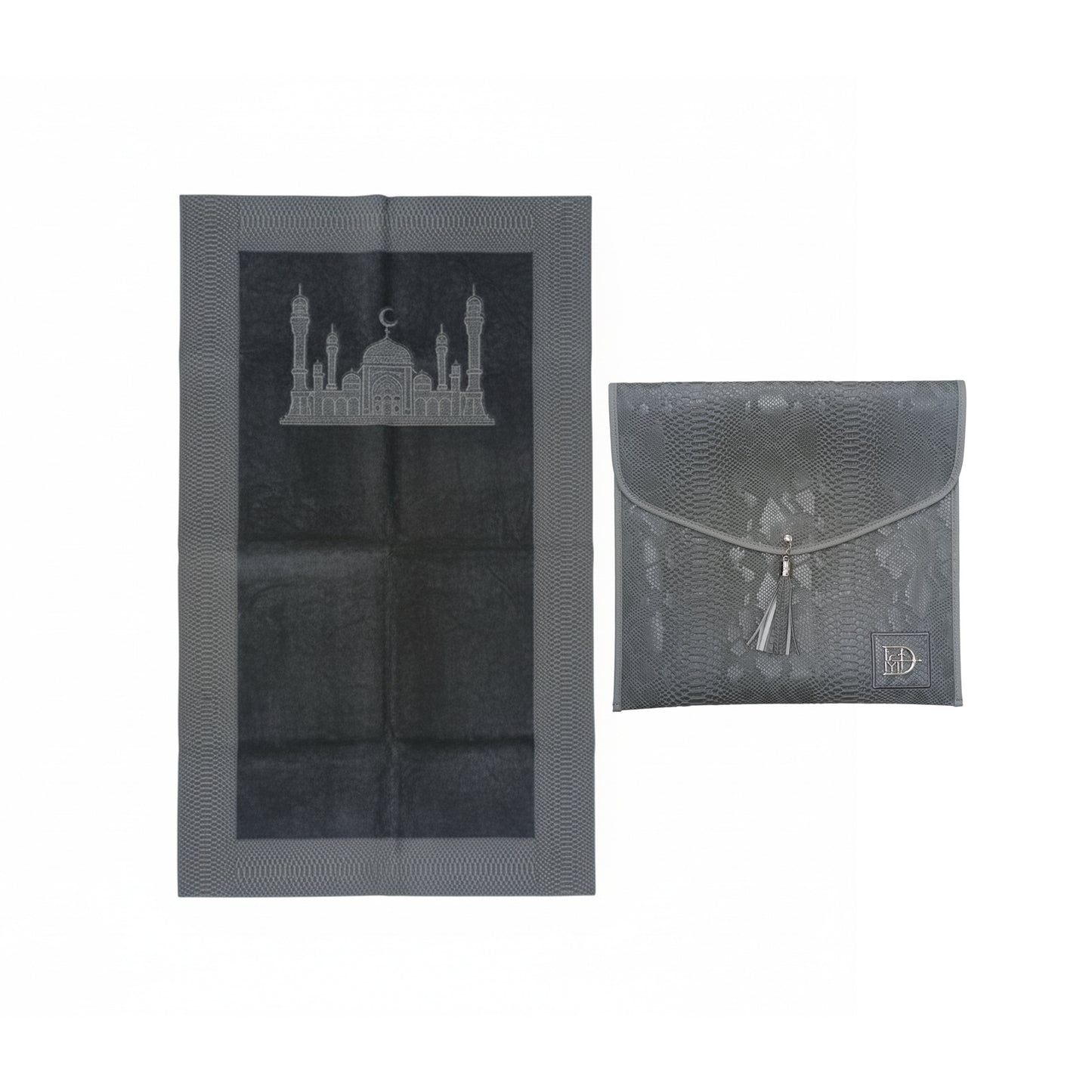 Musallah with Leather Bag Grey