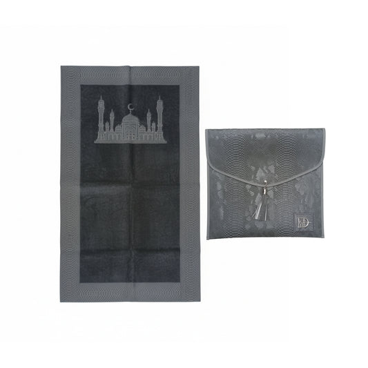 Musallah with Leather Bag Grey