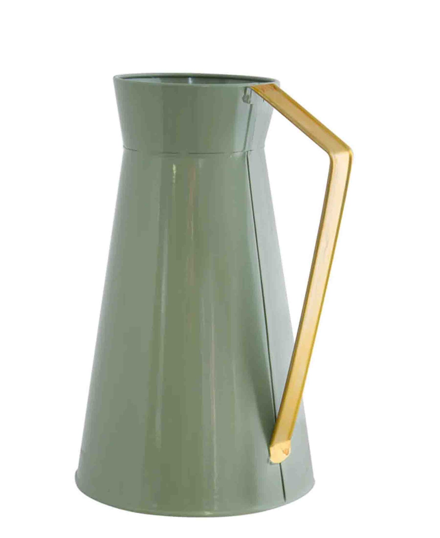 Urban Decor Metal Vase - Green & Gold