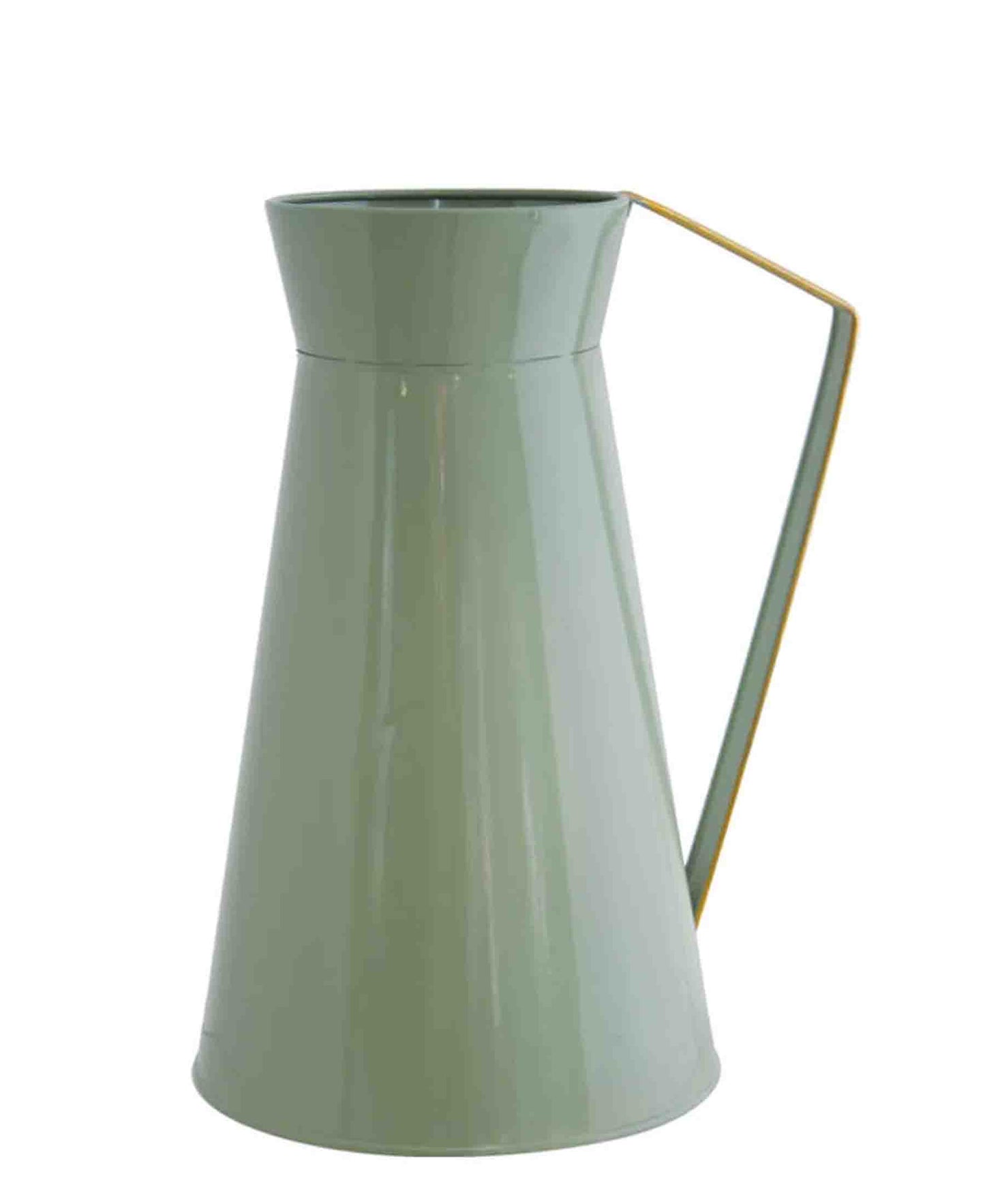 Urban Decor Metal Vase - Green & Gold