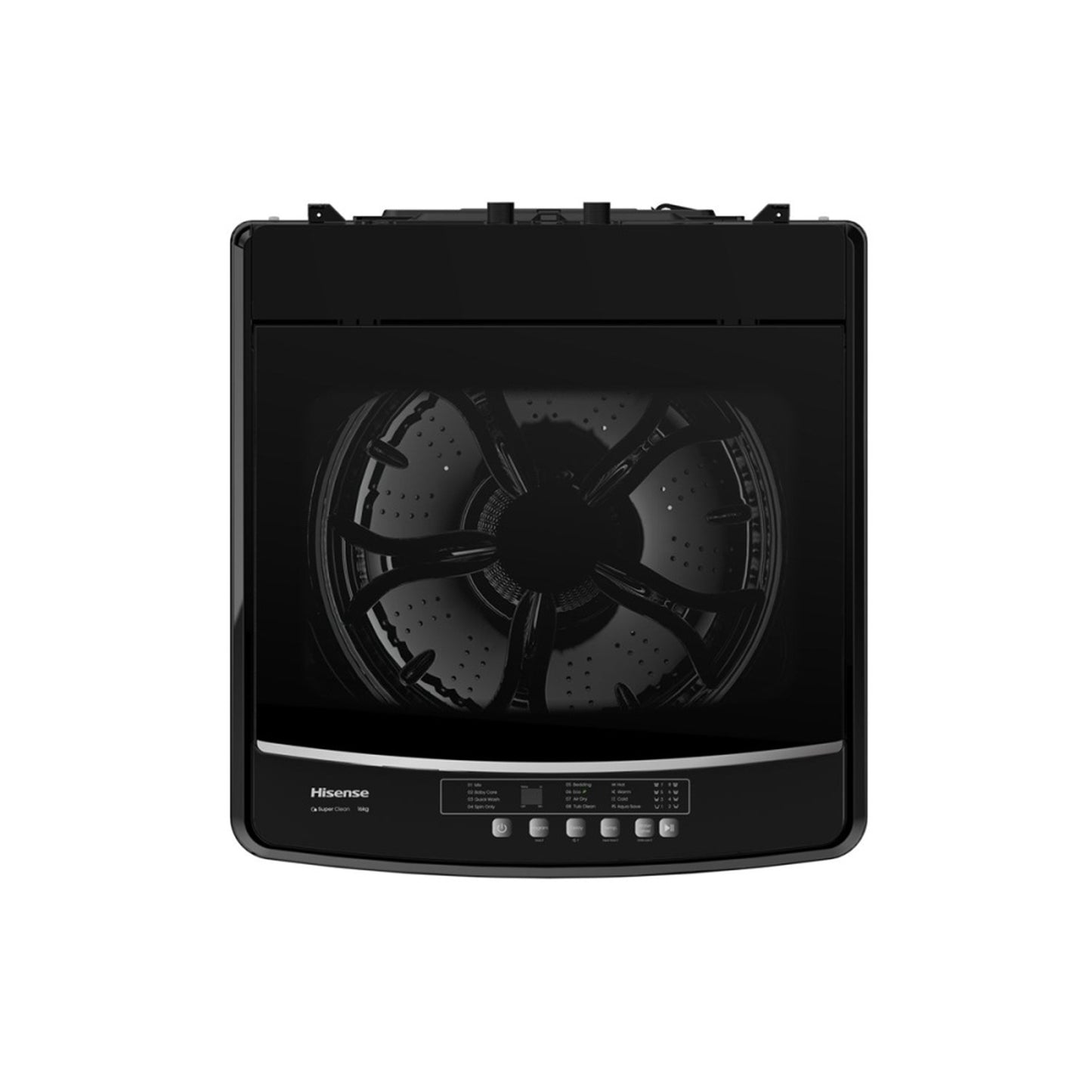 Hisense 3W Series 16kg Top Loader Washing Machine Black