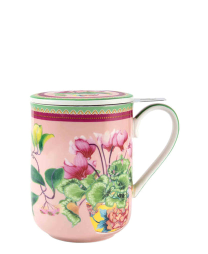 Maxwell & Williams Gabby Malpas Jardin Cyclamen Mug With Infuser - Pink