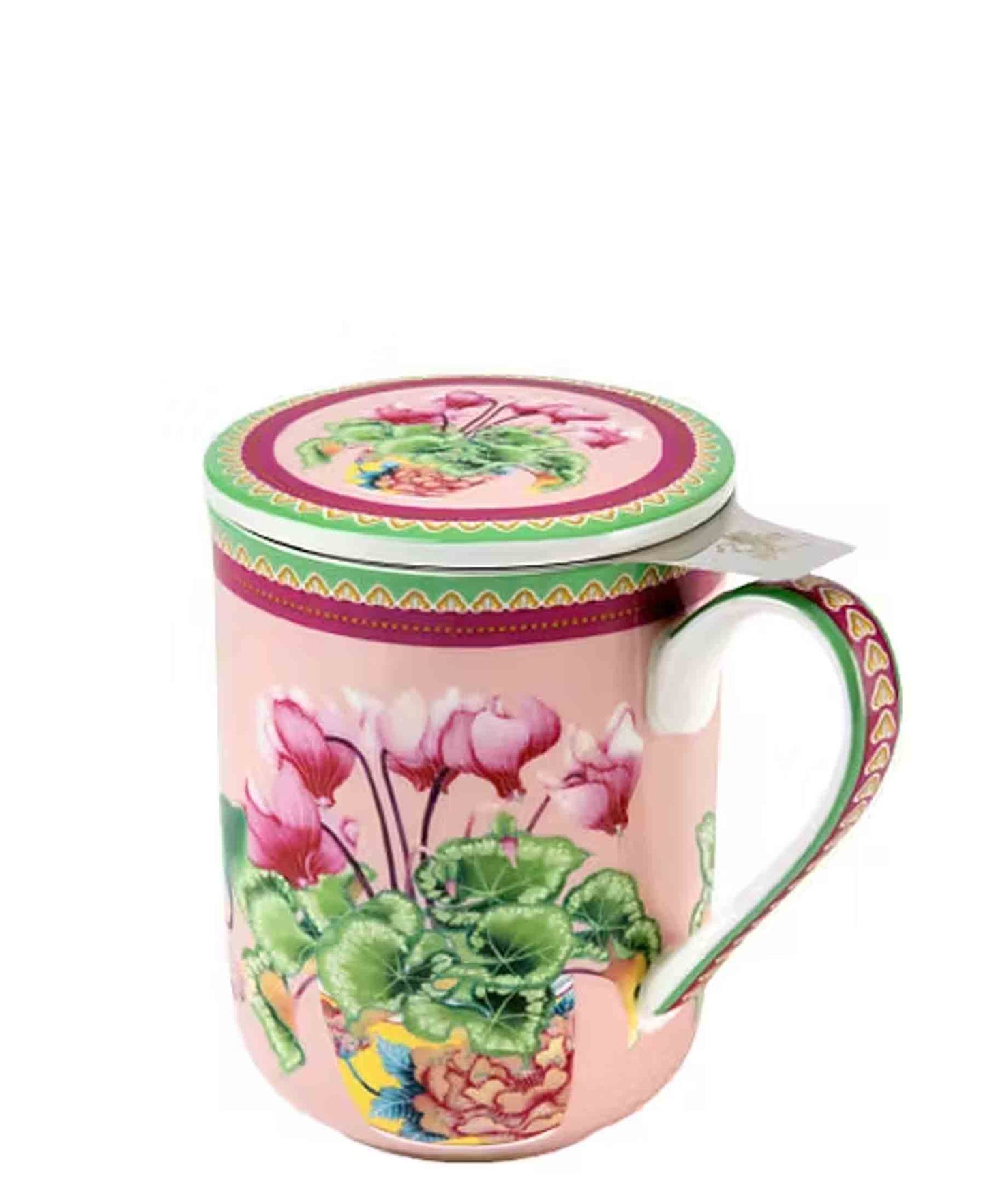 Maxwell & Williams Gabby Malpas Jardin Cyclamen Mug With Infuser - Pink