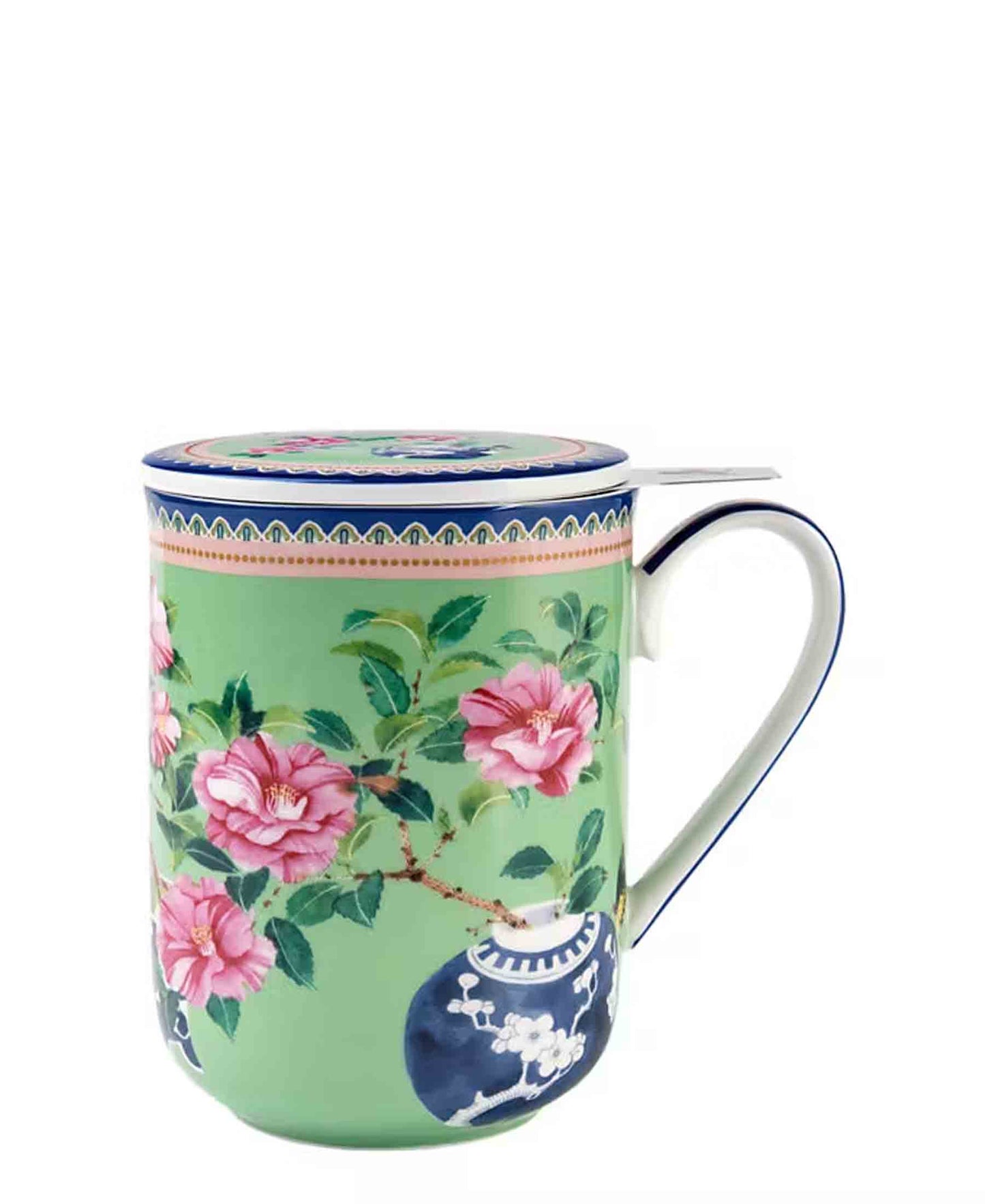 Maxwell & Williams Gabby Malpas Jardin Camelia Mug With Infuser - Green