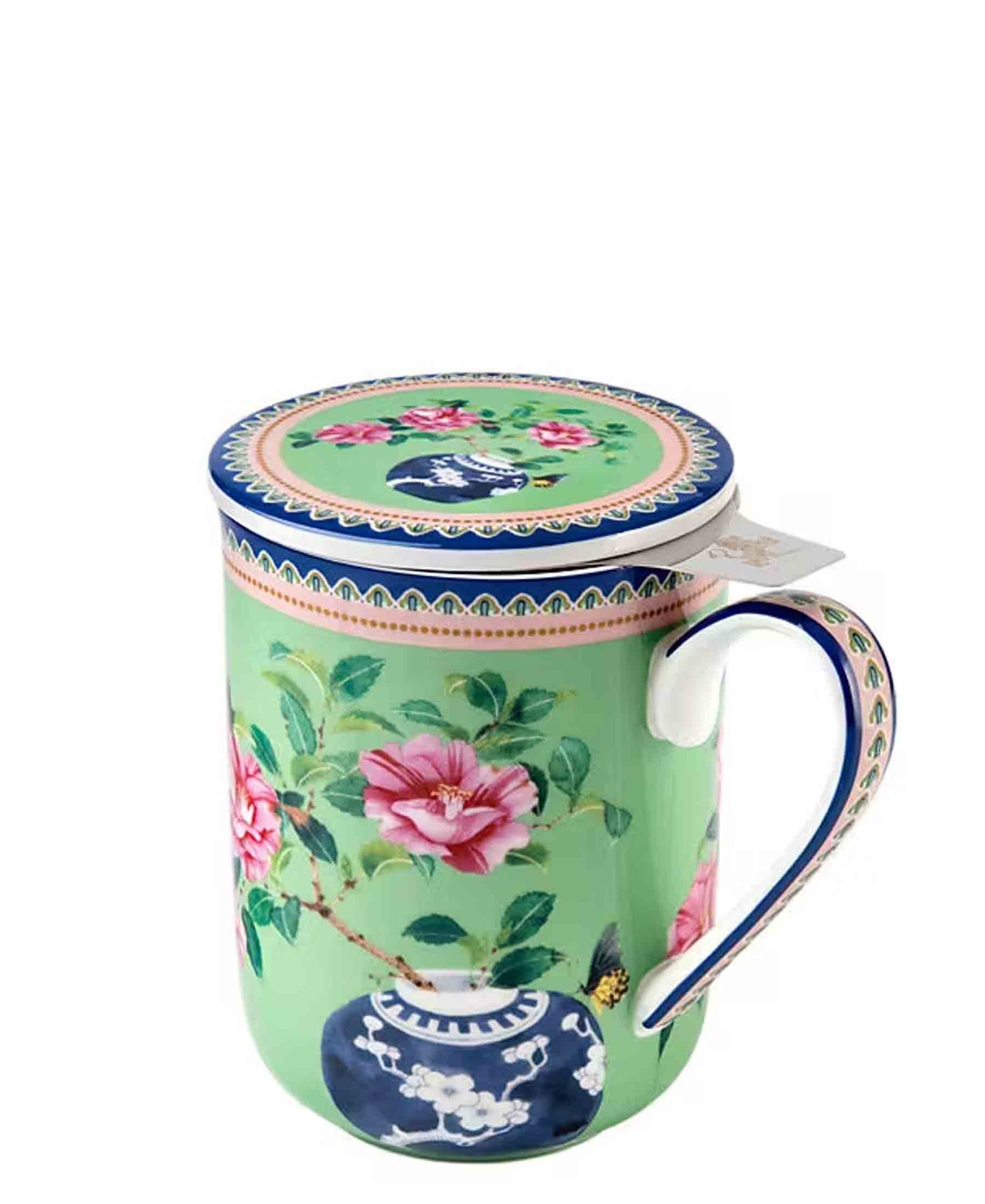 Maxwell & Williams Gabby Malpas Jardin Camelia Mug With Infuser - Green