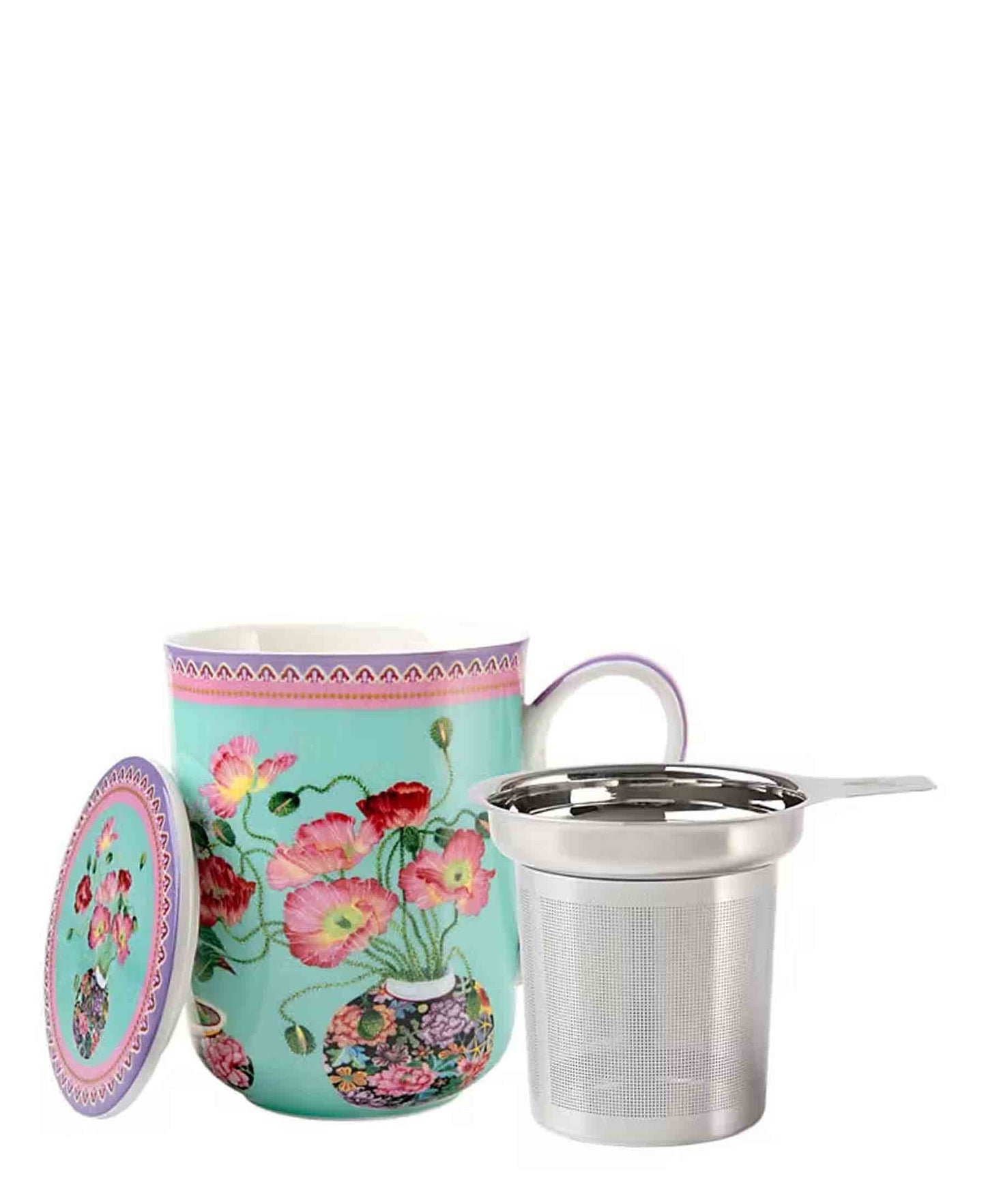 Maxwell & Williams Gabby Malpas Jardin Poppy Mug With Infuser - Blue