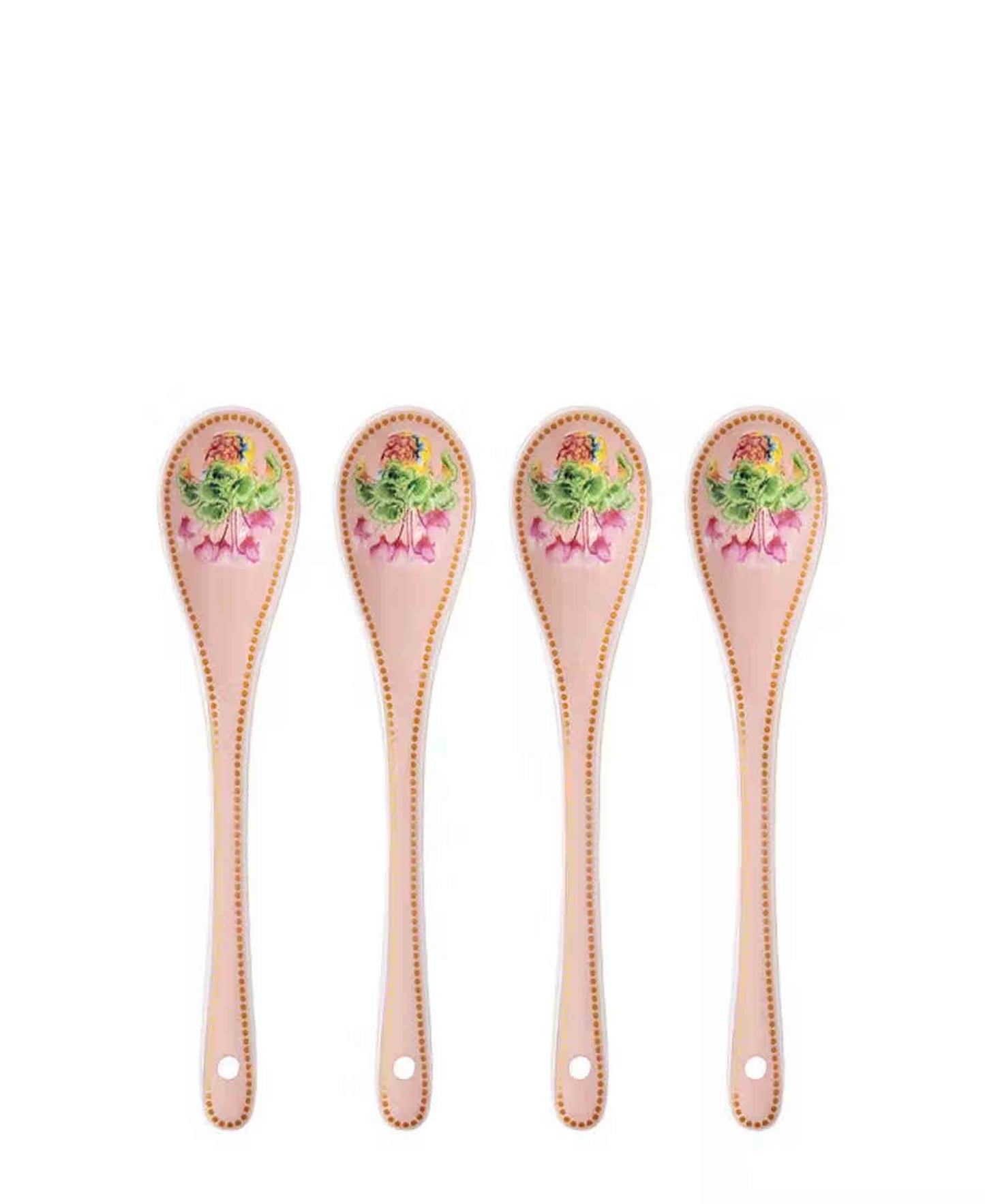 Maxwell & Williams 4 Piece Gabby Malpas Jardin Cyclamen Teaspoon Set - Pink