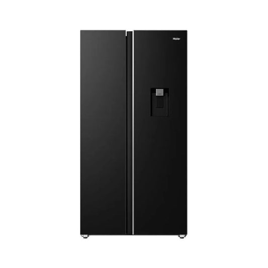 Haier 768L Side-by-Side Refrigerator - Black Crystal Glass