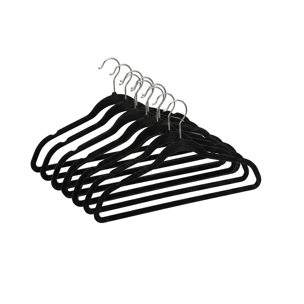 10 Piece Hanger Set with Hook Black