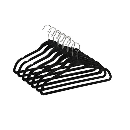 10 Piece Hanger Set with Hook Black