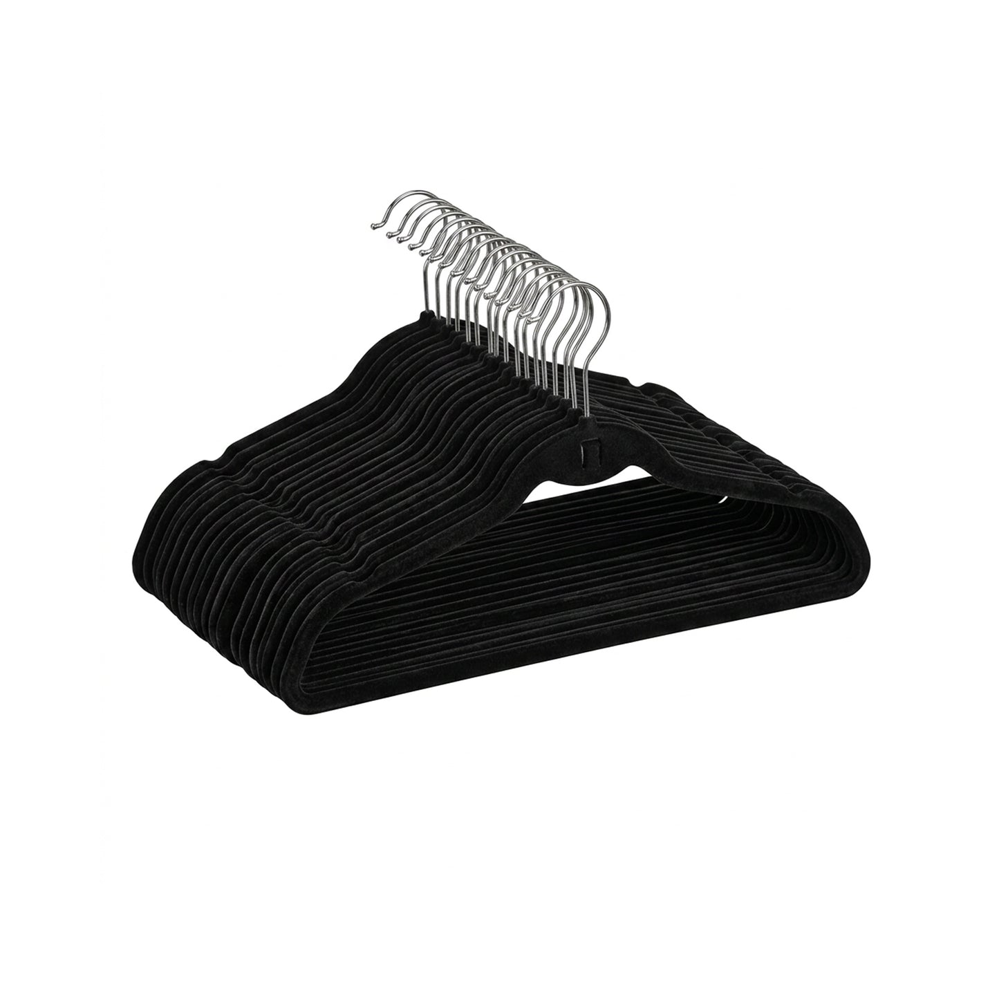10 Piece Hanger Set with Hook Black