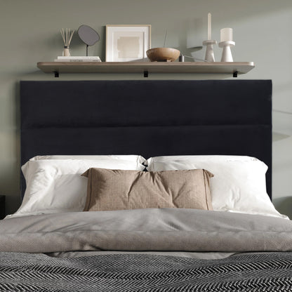 Exotic Designs Florence 3 Bump Headboard Black