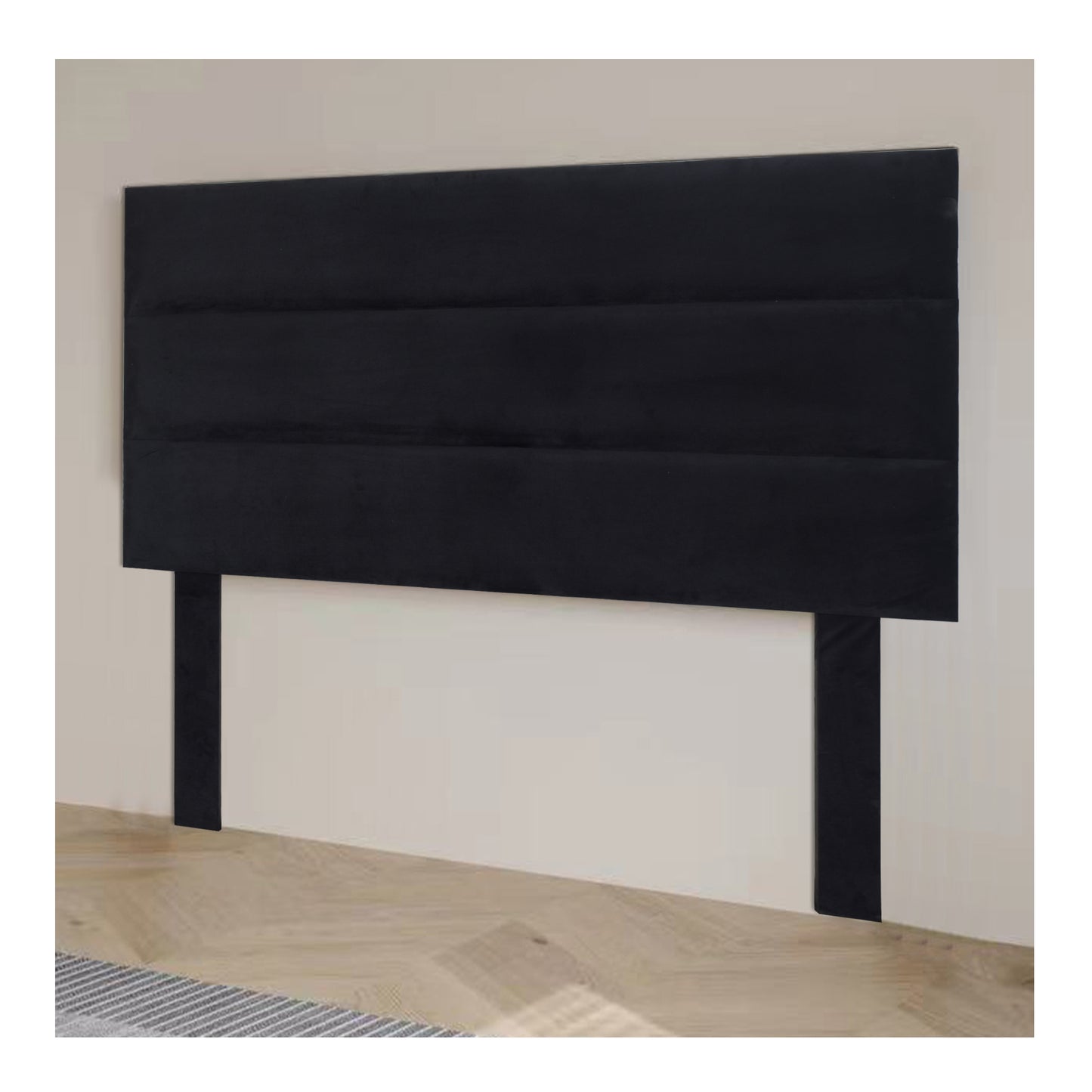 Exotic Designs Florence 3 Bump Headboard Black