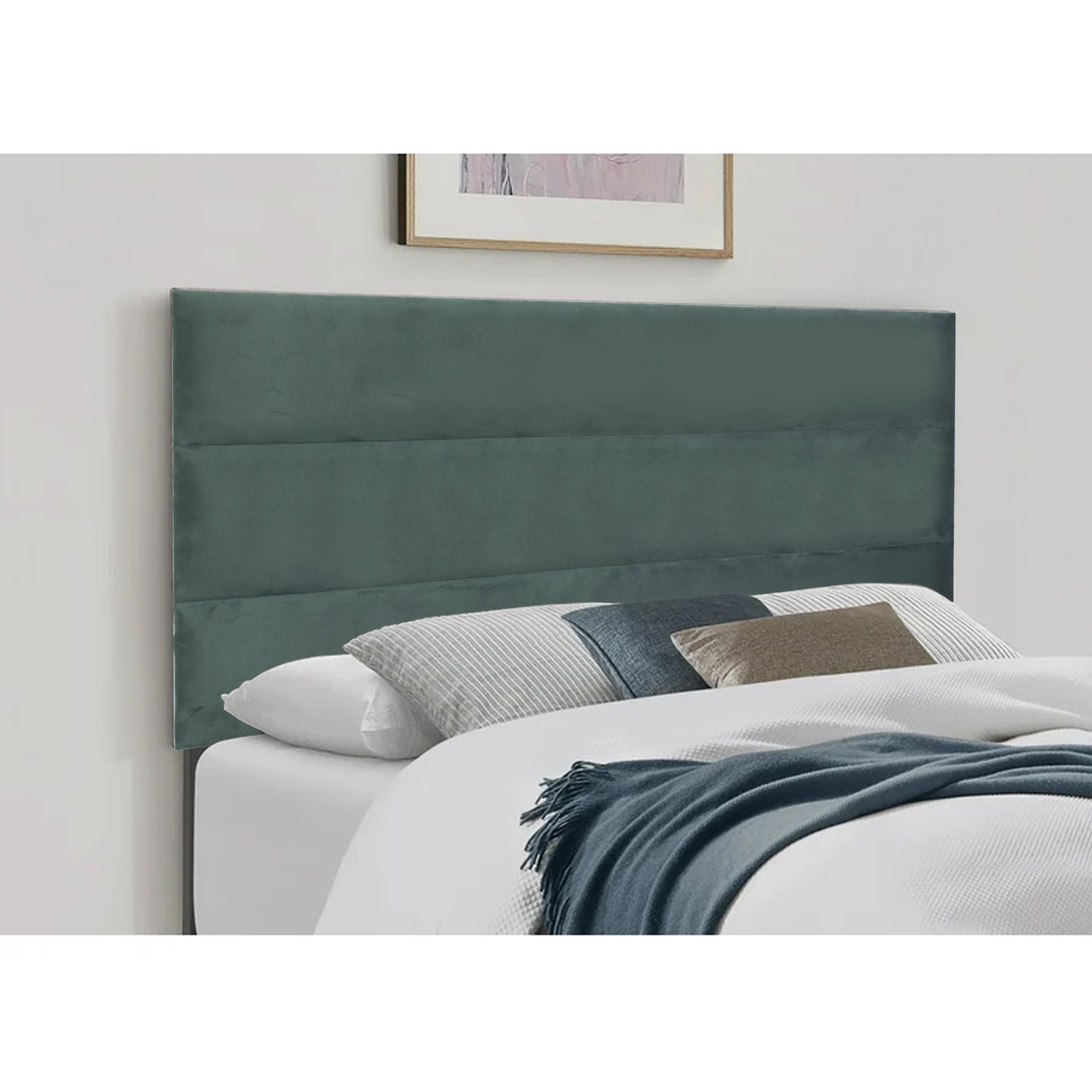 Exotic Designs Florence 3 Bump Headboard Green