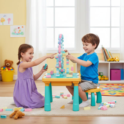 "Heart Design" Multifunction Building Table