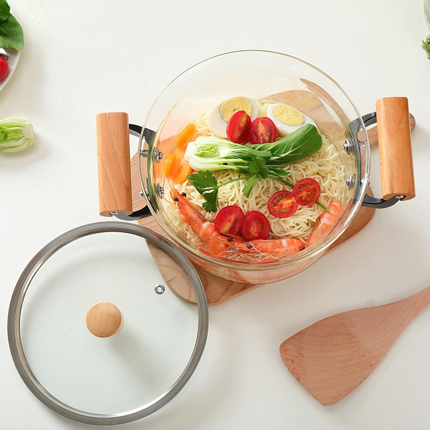 3.5Lt Glass Stovetop Pot Clear