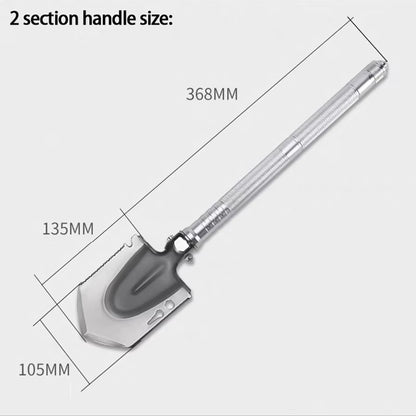 Heavy Duty Survival Shovel Silver