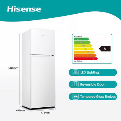 Hisense 154L Combi Refrigerator White