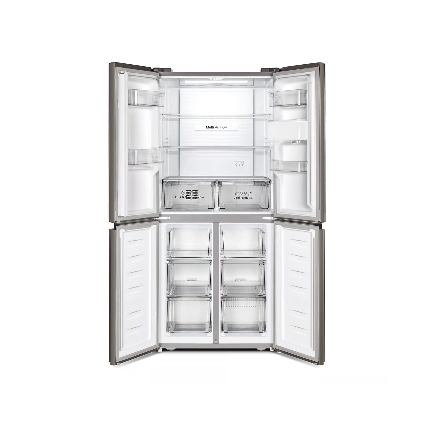 Hisense 392Lt Cross Door Refrigerator Stainless Steel