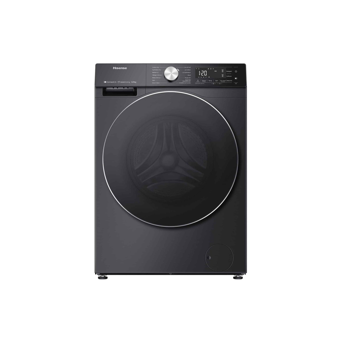 Hisense 5S Series 2 in 1 Washer(12kg) & Dryer(8kg) Black