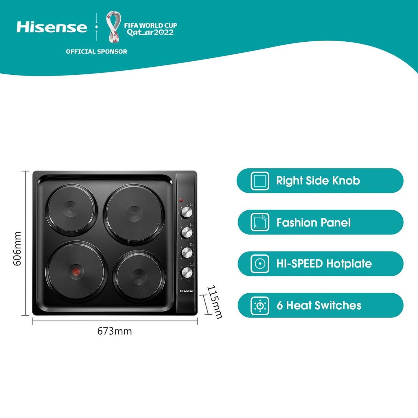 Hisense 60cm Hob Black