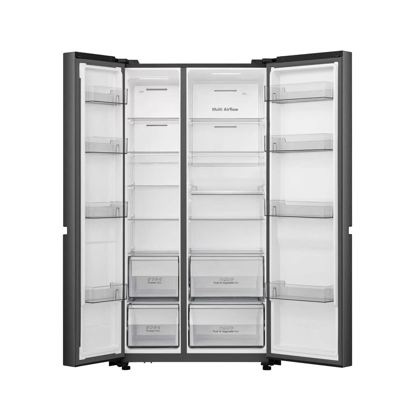 Hisense 631Lt Side By Side Refrigerator Black