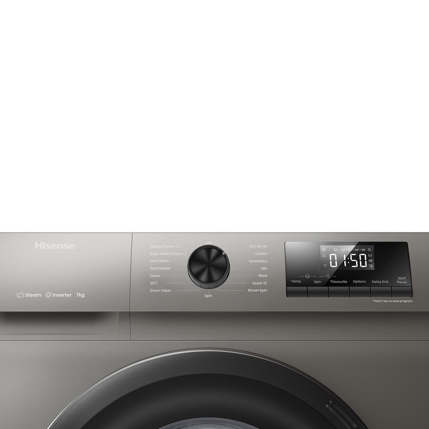 Hisense QP Series 8kg Front Loader Titanium