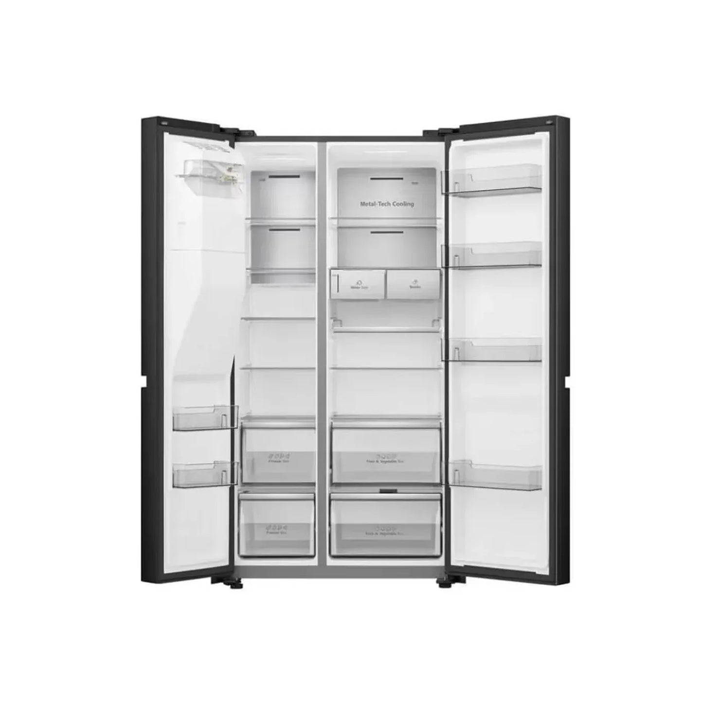 Hisense 601Lt Side by Side Refrigerator Black