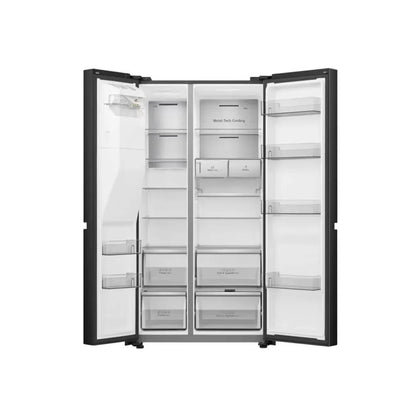 Hisense 601Lt Side by Side Refrigerator Black