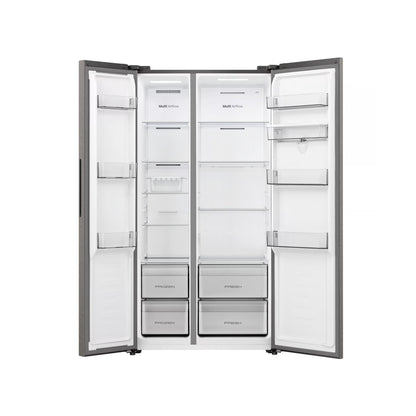 Hisense 541L Side By Side Refrigerator with Water Dispenser Titanium