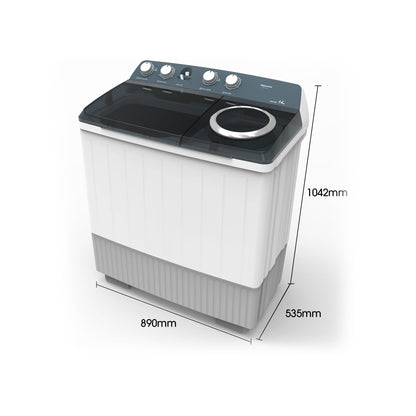 Hisense 14/7.5KG Washing Machine White
