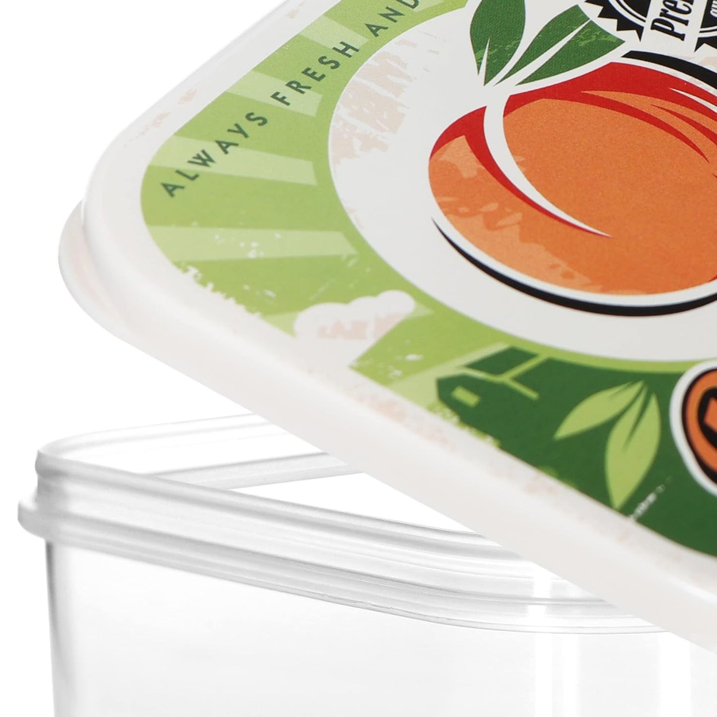 FunBox 4 Piece Square Lunch Box Set Clear