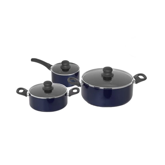 Home Option 6 Piece Cookware Set Blue
