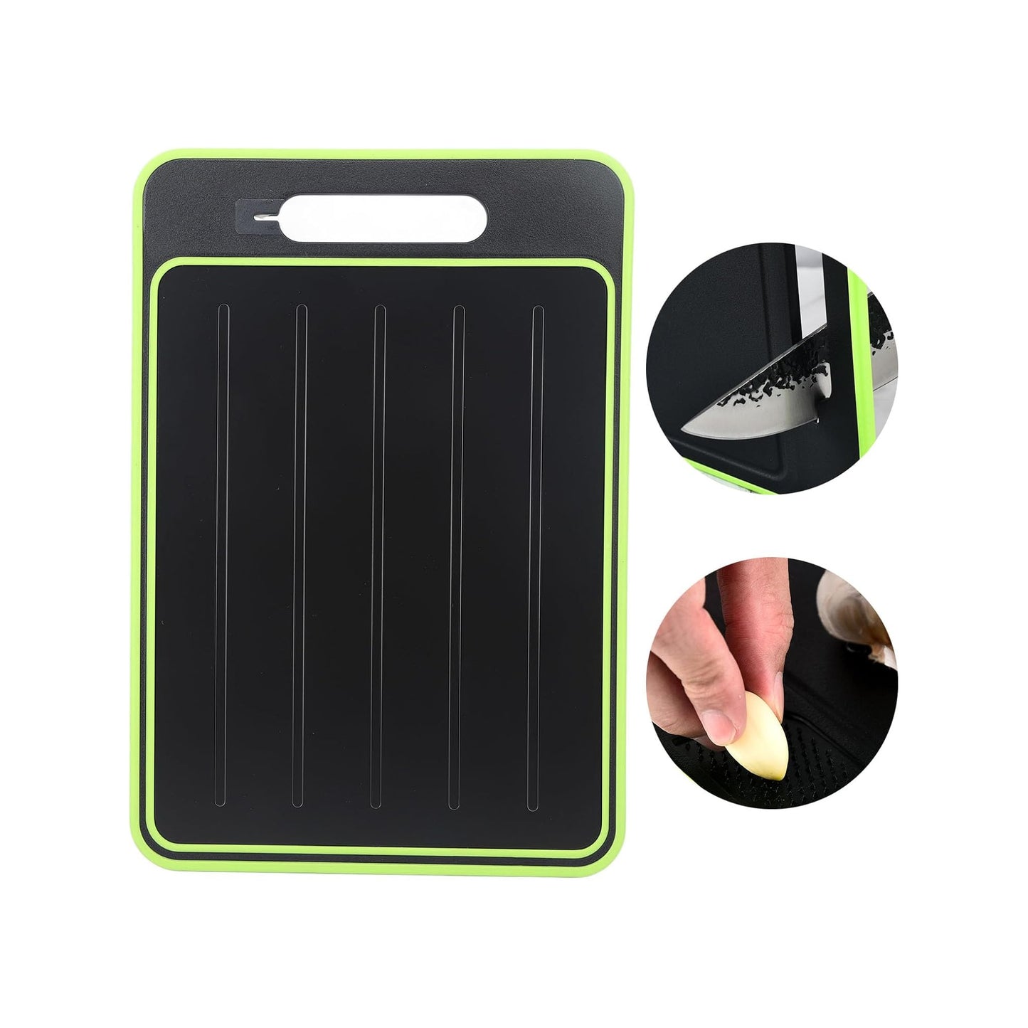 Homemax 4-In-1 Chopping & Defrosting Board Black & Green