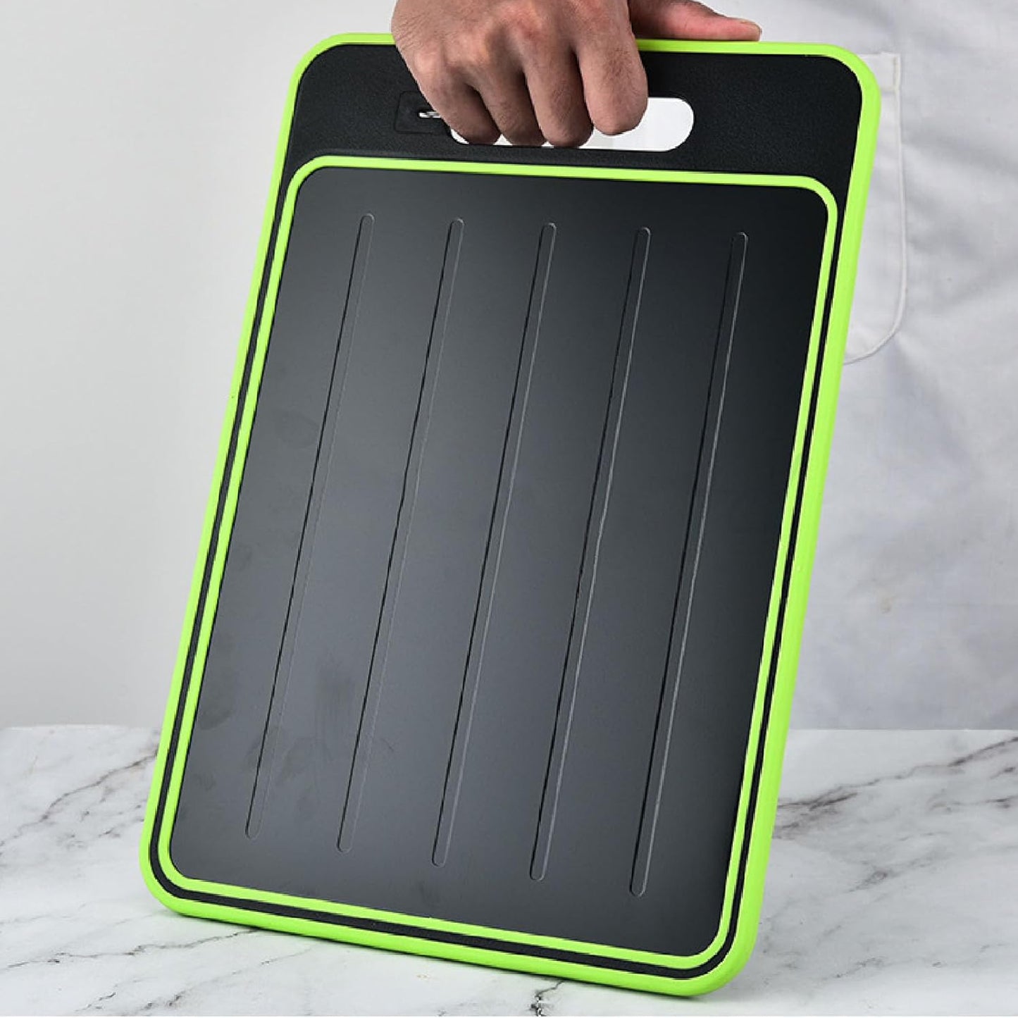 Homemax 4-In-1 Chopping & Defrosting Board Black & Green