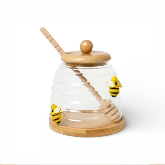Bee Design Honey Jar Clear