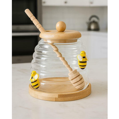 Bee Design Honey Jar Clear