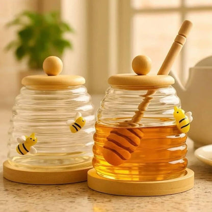 Bee Design Honey Jar Clear
