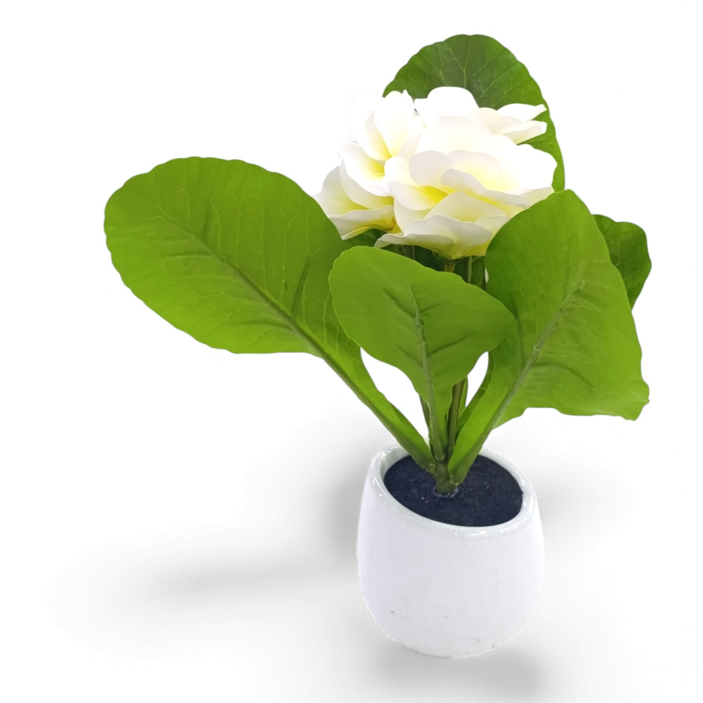 Artificial Flower Arrangement in Pot Plant White & Green