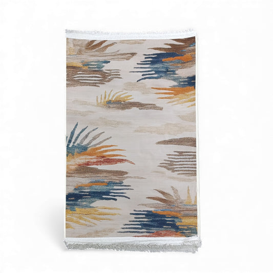 1 x 1.5m Abstract Bohemian Design Carpet Multicoloured