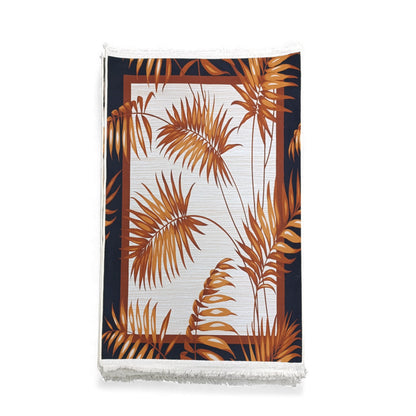 1 x 1.5m Leaf Design Carpet Multicoloured