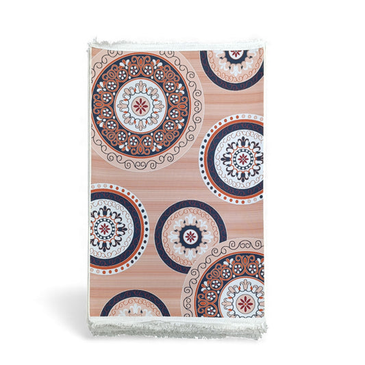 1 x 1.5m Medallion Design Carpet Multicoloured