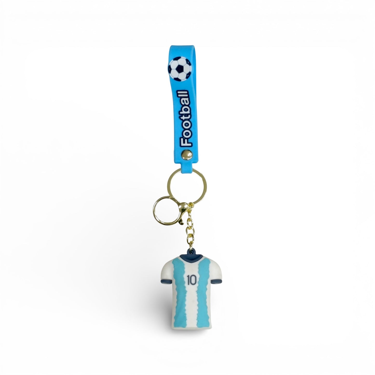 Football Keychain Blue
