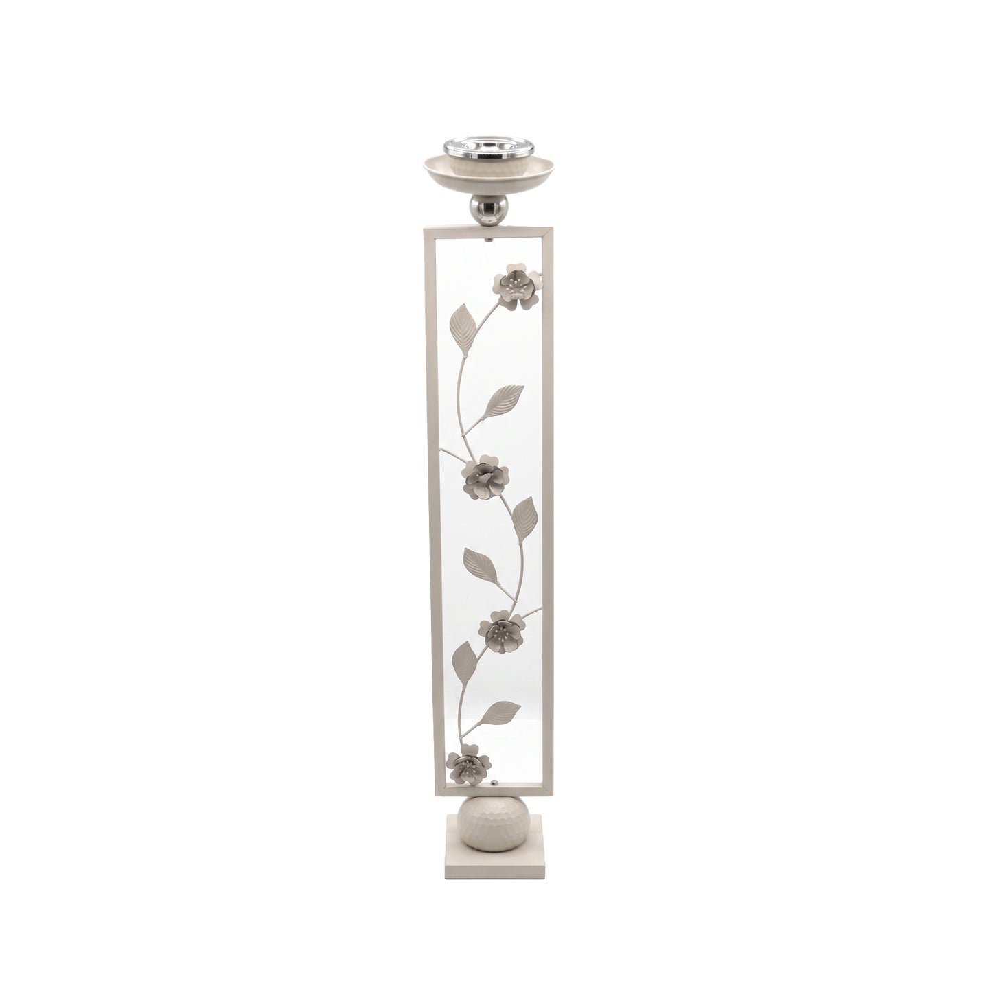 Floral Design Incense Burner Beige