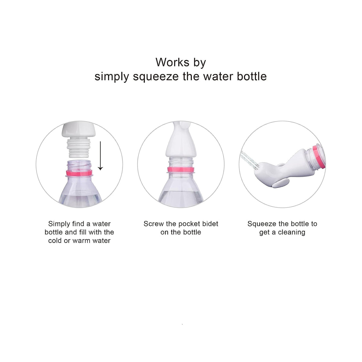 Islamic 2 Pack Mini Pocket Bidet - Pink & Blue