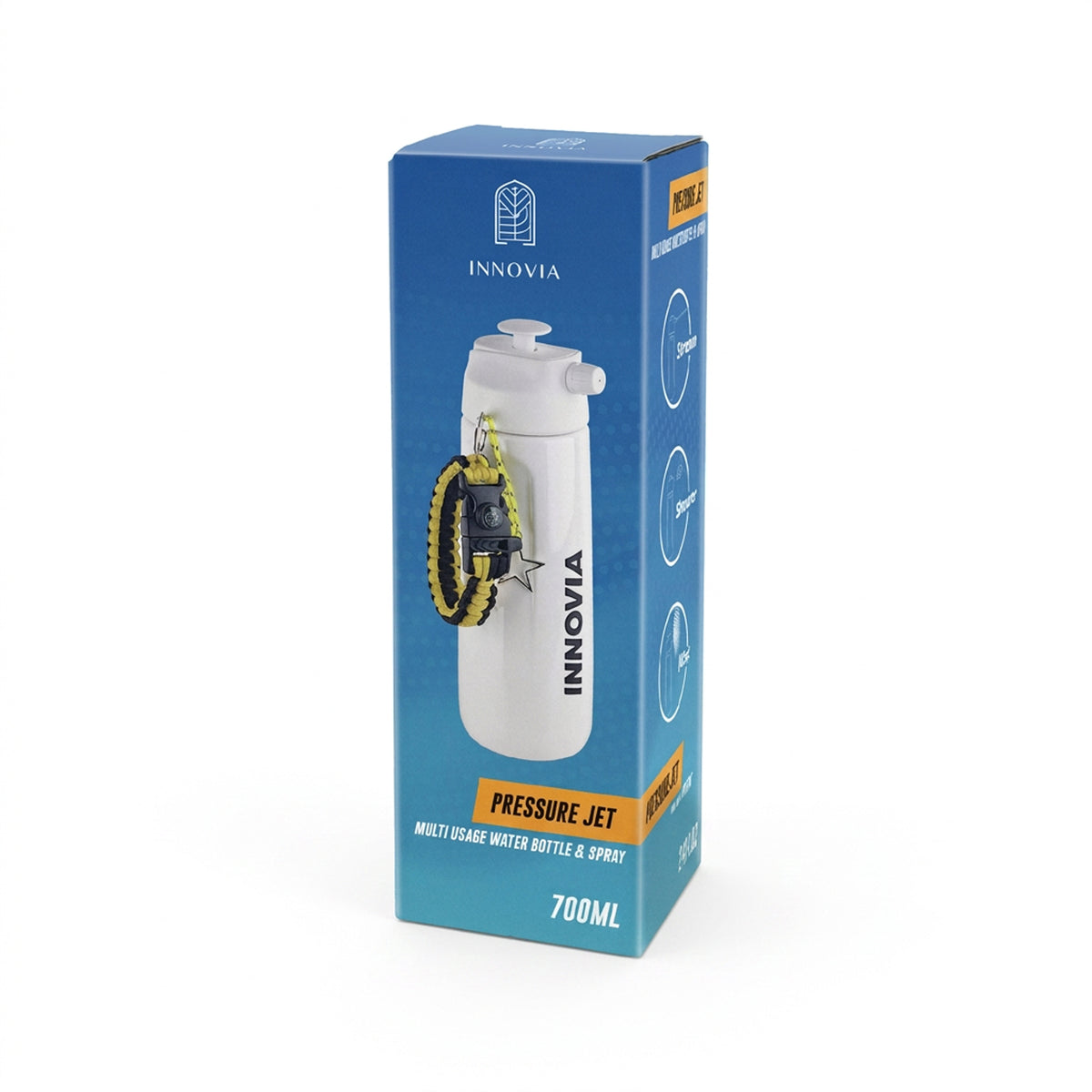 Islamic Hydration Bottle & Wudu Kit - White