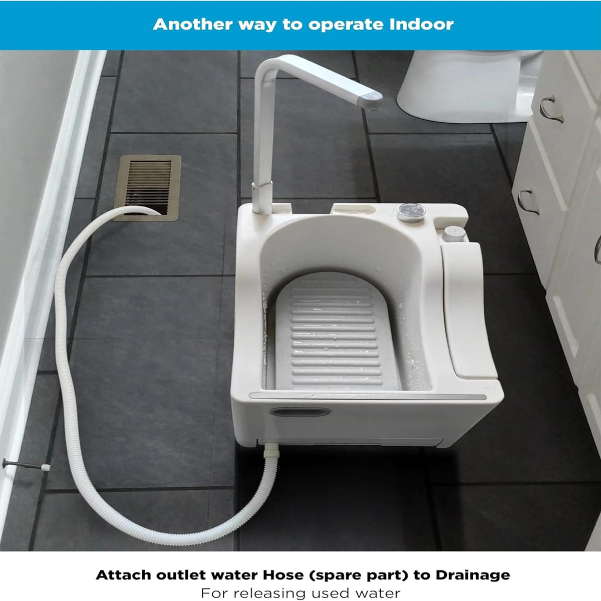 Islamic Wudu Portable Machine With Jet Spray - White