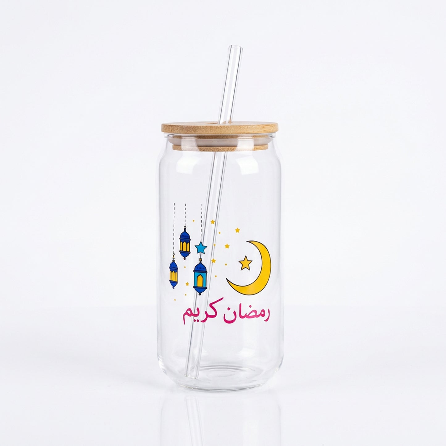 Glass Tumbler with Print Clear