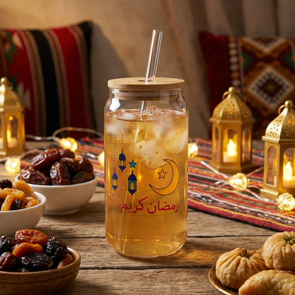 Glass Tumbler with Print Clear