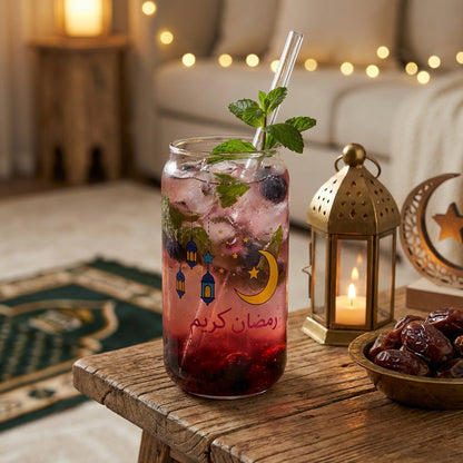 Glass Tumbler with Print Clear